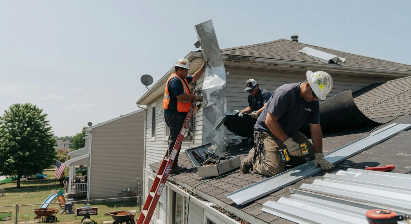 Storm Damage Metal Roof Repair in Rockford, IA